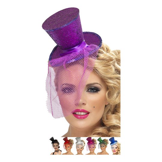 Glittrig Minihatt - Lila
