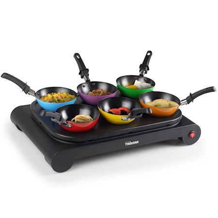 TRISTAR Wokset 6 färgade pannor