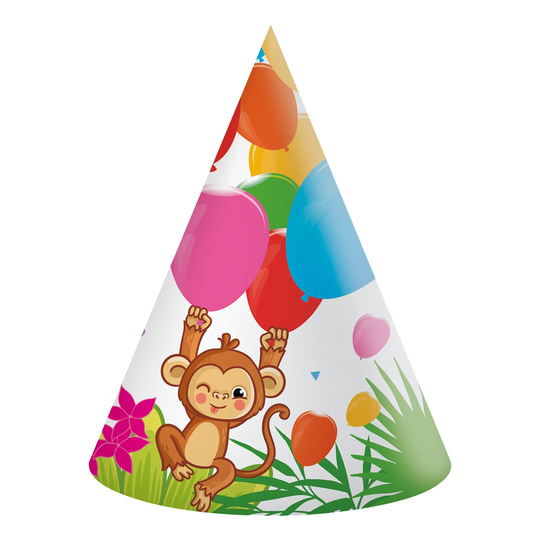 Partyhattar Djungeldjur - 6-pack