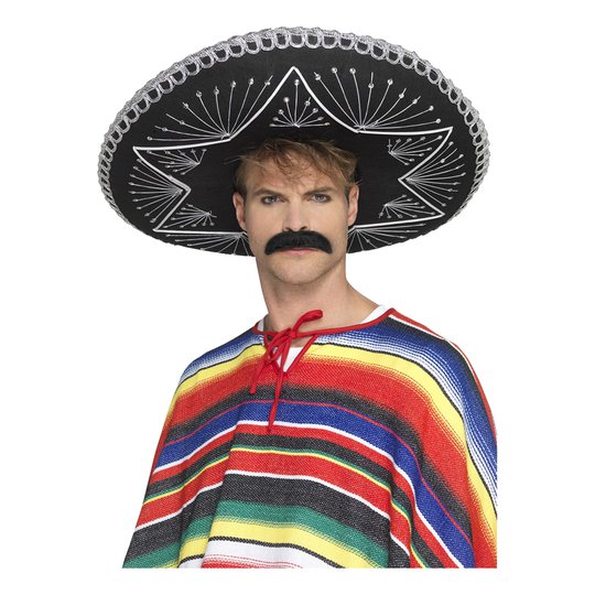 Sombrero Svart Deluxe - One size