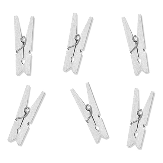 Klädnypor Små Vita - 20-pack