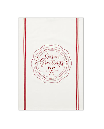 Seasons Greetings Tryck Kökshandduk Ekologisk Bomull