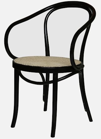 Thonet No 30 karmstol med Rottingsits