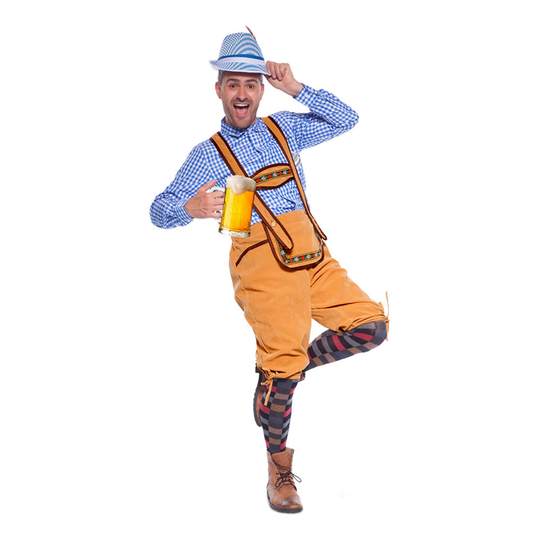 Lederhosen Ljusbrun Maskeraddräkt - X-Large/XX-Large