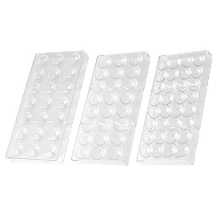 Chokladformset diamant/rund/ägg 3 st Klar