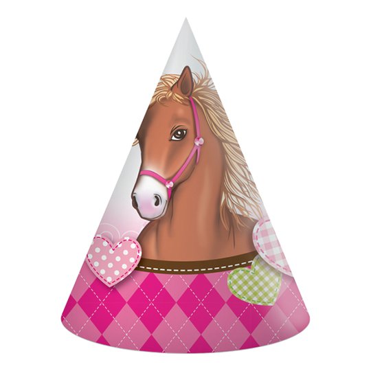 Partyhattar Häst - 6-pack