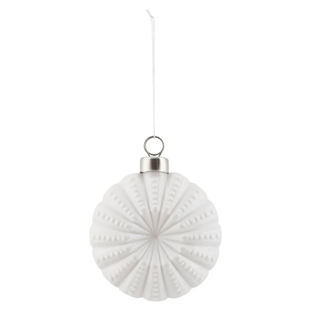 Ornament Blomma Vit Ø7,5 cm