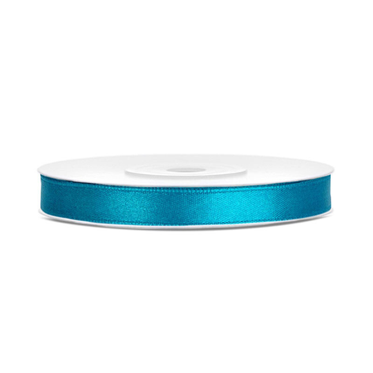 Satinband Turkos - 6 mm x 25 m