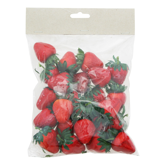 Jordgubbar Dekoration - 20-pack