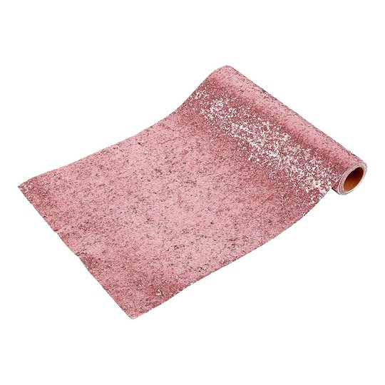 Bordslöpare Lyx Rosa/Glitter - 180 cm