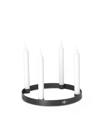 Ljusstake Rund Svart Small