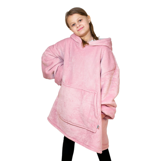 Rosa Megahoodie för Barn - One Size