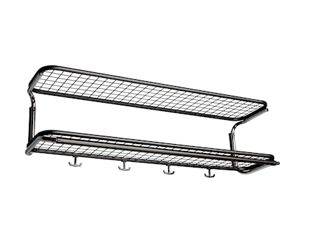 Classic L=1000 mm svart/krom hatthylla dubbel omonterad