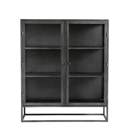 Boston Vitrinskåp 110cm Svart