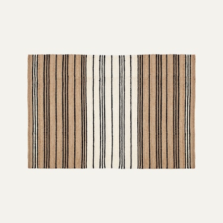 Elin Matta 190x290cm Jute Natur/Svart
