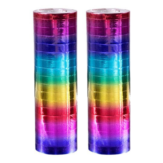 Serpentiner Regnbågsfärgad Metallic - 2-pack