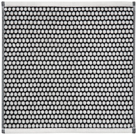 Grid Gästhandduk Liten 31x31 cm Svart/Benvit