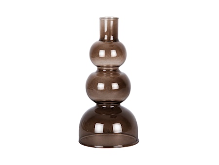 Layered Circles Ljusstake 16 cm Brun