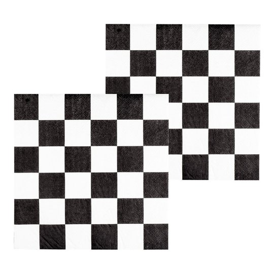 Servetter Schackrutiga - 12-pack