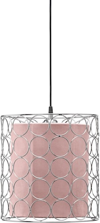 Ring Taklampa 30cm Krom/Klar Rosa