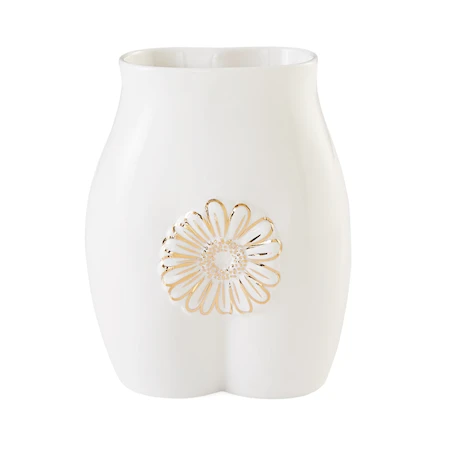 Gilded Edie Vas 22,9cm Vit/Guld