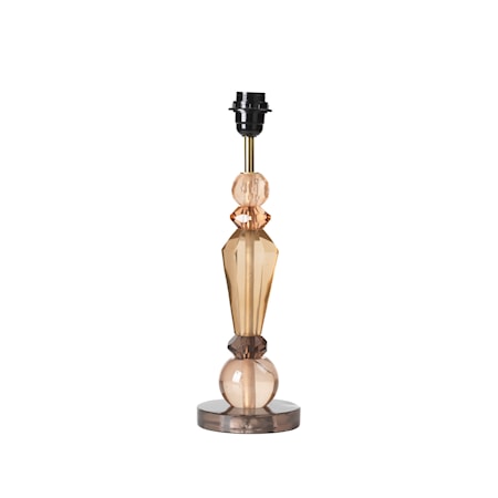 Caia Lampfot 38 cm Glas Nougat