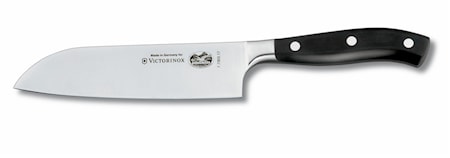 Grand Mâitre Santokukniv Smidd Svart 17 cm i Presentask