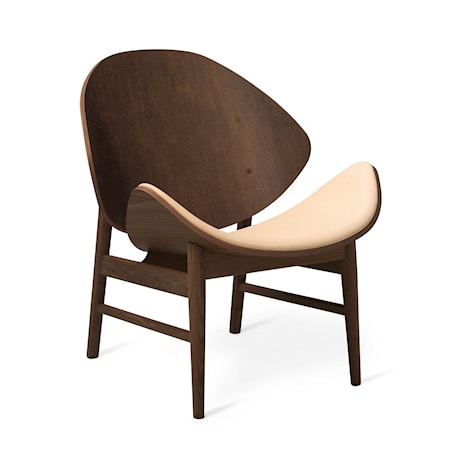 The Orange Lounge Chair S Nude Läder Smoked Ek