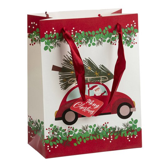 Presentpåse Julbil - Medium