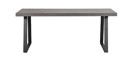 Brooklyn Matbord Brunbetsad Ek/U-ben Svart Metall 170x95 cm