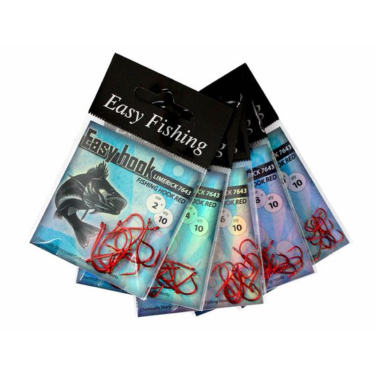 Easy Hook Limerick Fishing enkelkrok röd