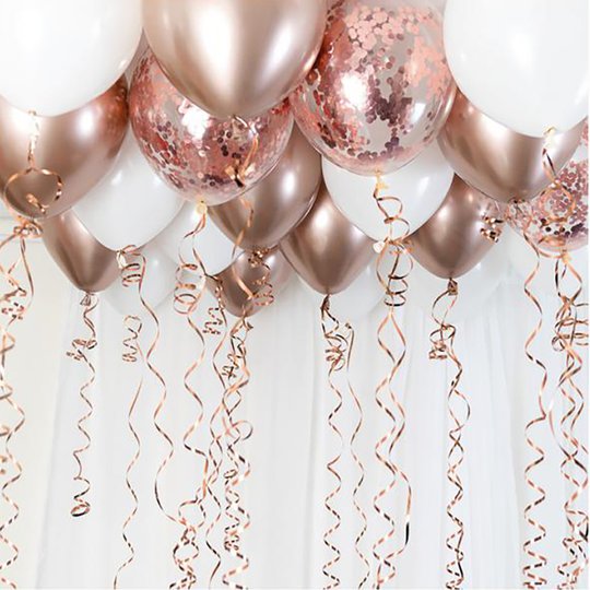 Takballonger Roséguld