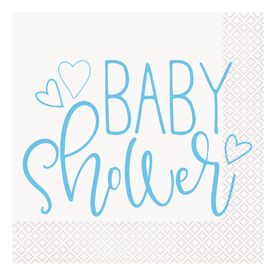 Pappersservett Blå Baby Shower