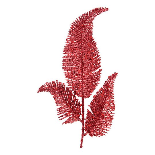 Dekorationsblad Glitter - Röd