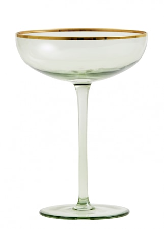 Greena Cocktailglas Med Guld Detalj