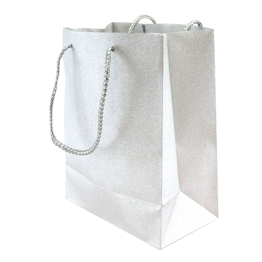 Presentpåse Silver Glitter - Stor