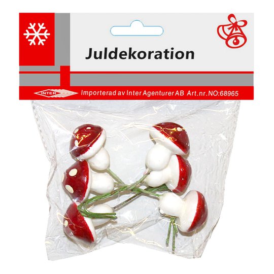 Svampar Juldekoration - 6-pack