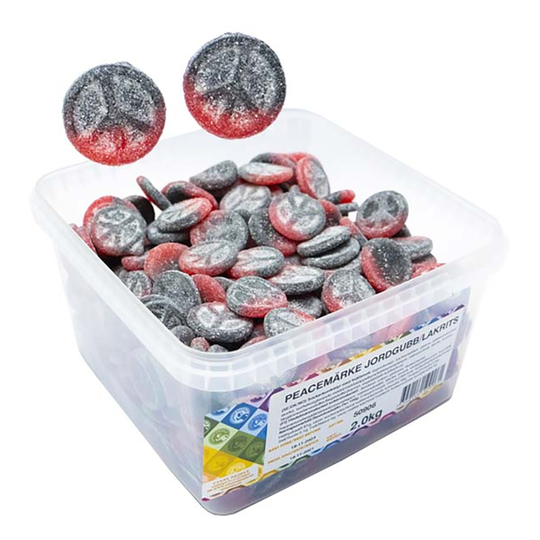 Peacemärken Jordgubb/Lakrits Storpack - 2 kg