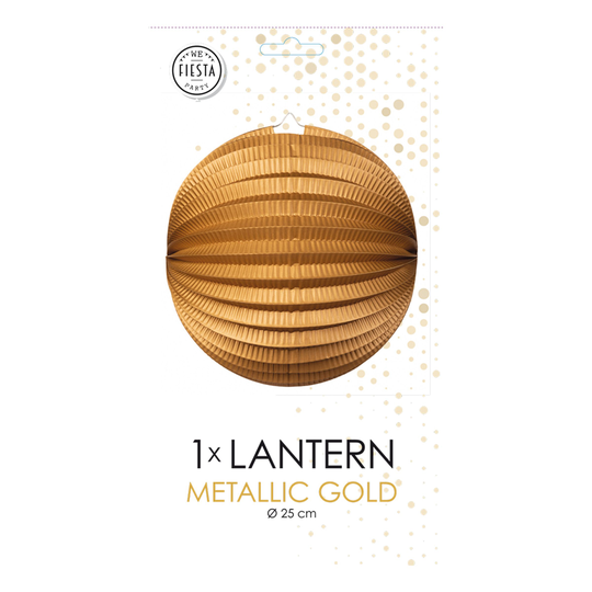 Guld Metallic Rislampa Rund