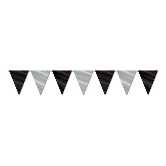 Flaggirlang Svart/Silver
