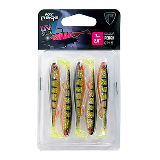Fox Rage Slick Shad Ultra UV 7 cm jigg 5 st/pkt