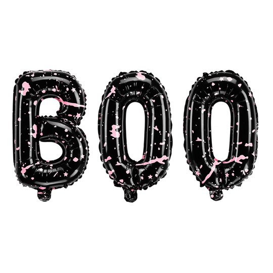 Folieballonger BOO Svart/Rosa