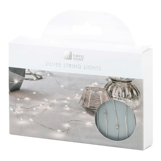 LED-Slinga Silver/Vit