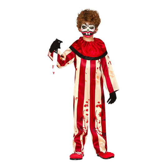 Mördarclown Jumpsuit Barn Maskeraddräkt - Medium