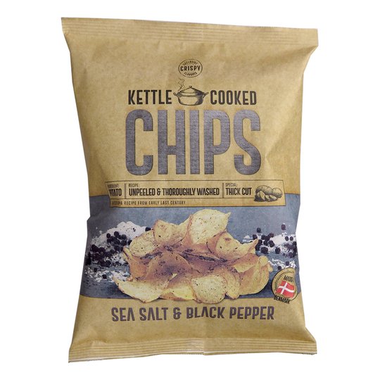 Kettle Cooked Salt & Peppar Chips - 150 gram