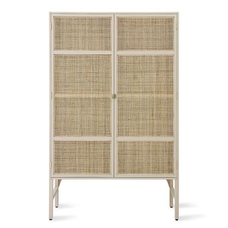 Retro Webbing Cabinet Sand m shelves