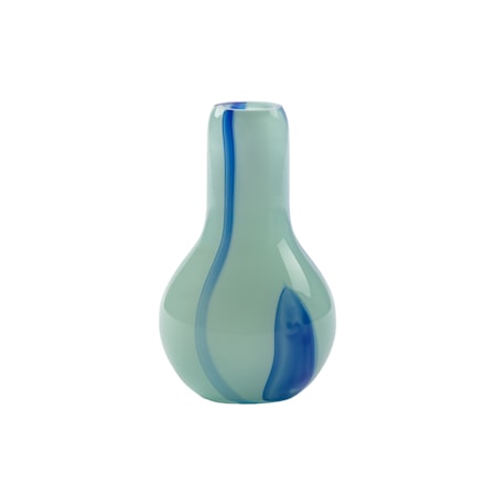 Flow Vas Mini 15 cm Ljusblå/Ränder