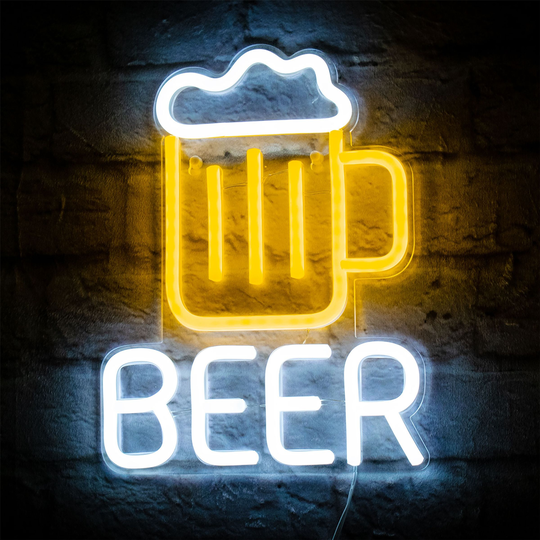 Neon Vägglampa Beer