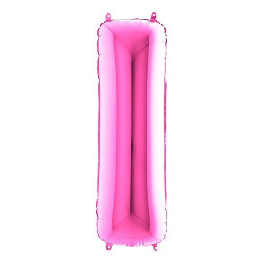 Bokstavsballong Rosa - Bokstav I