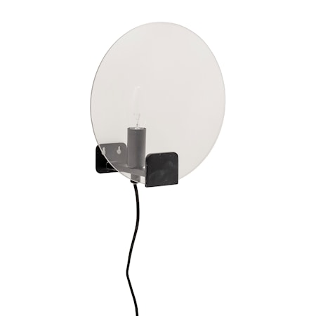 Vägglampa Svart Glas